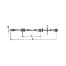 Linki Bowdena AL-KO do zdejmowanych i regulowanych na wysokosc AE HL 700 mm / GL 935 mm, C 8 mm, D M12