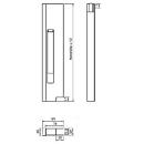 Zamek aluminiowy z ogranicznikiem wys. 400 mm prawy