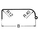 Profil blotnika jednoosiowego Podstawa katowa 12/40 Podstawa katowa B240 L1240 S800 H370