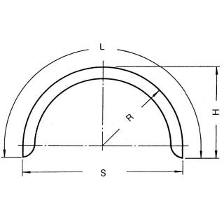 Profil blotnika jednoosiowego 12/40 B180 R250 L800 S500 H250
