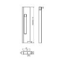 Wklesle zamki boczne z ogranicznikiem, eloksalowane aluminium 400 mm po prawej stronie