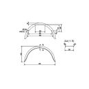 De Haan - blotnik do pojazdów jednoosiowych HR 2280, H 2213/12, W 220 / S 800 mm