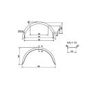 De Haan - blotnik do pojazdów jednoosiowych HR 2286, H 2214/12, W 220 / S 860 mm