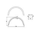 De Haan - blotnik do pojazdów jednoosiowych HR 2496, H 2416/12, W 240 / S 960 mm